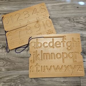 Wooden Number & Letter Tracing Board